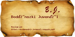 Bodánszki Juvenál névjegykártya